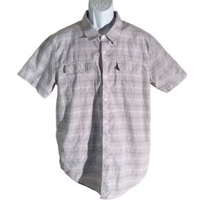 O'NEILL Men's Short Sleeve Button Down Gray Shirt Large